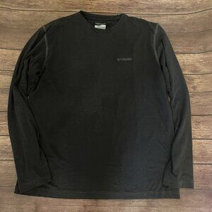 Men’s Columbia Black Pullover Long Sleeve Shirt SEE SIZING Omni-wick